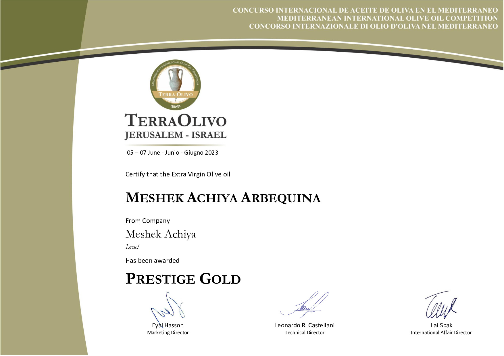 Meshek_Achiya_Arbequina_Prestige_Gold