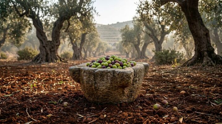 זיתים זן סורי במטע זיתים בישראל